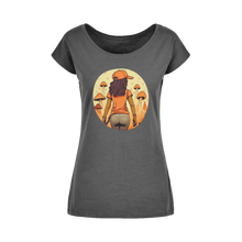 Load image into Gallery viewer, Mushroom Magic | Black Girl Wonder Lust | Wide Neck Womens T-Shirt XS-5XL
