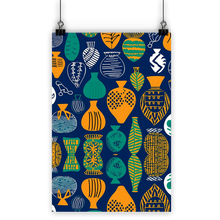 Load image into Gallery viewer, Venda Vibrance| African Wax Pattern| African Print Classic Poster
