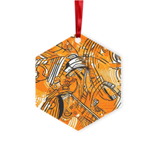 Load image into Gallery viewer, Maasai Magic| African Wax Print | Metal Hanging Ornament
