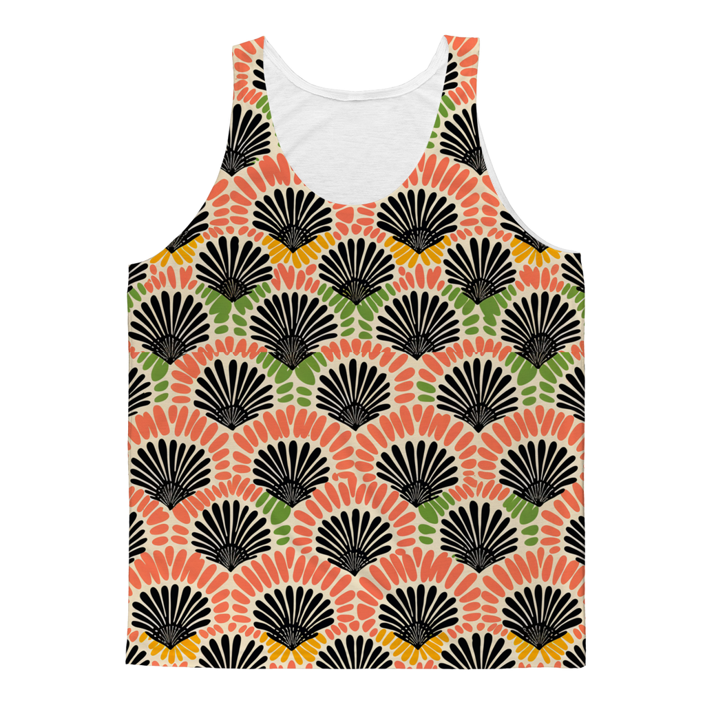 Adire Allure | African Wax Print | | Classic Relaxed Adult Tank Top |