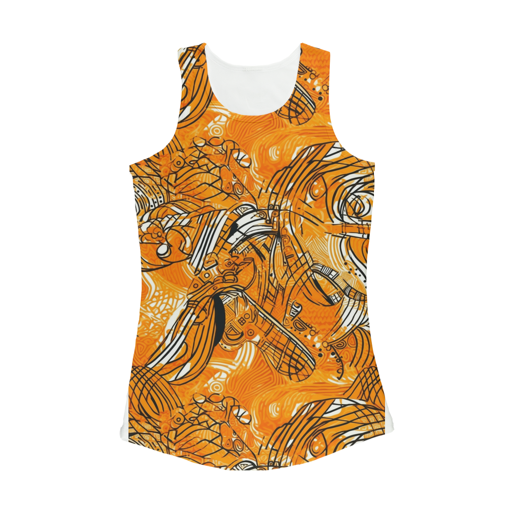 Maasai Magic| African Wax Print |  Women Performance Yoga Tank Top