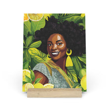 Load image into Gallery viewer, Lemon and Leaves Collection: Lemon Zest | Anika Gallery Board with Stand |
