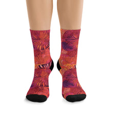 Load image into Gallery viewer, Serengeti Sunset| Recycled Poly Socks| African Wax Print| Pink, Orange, &amp; Purple |
