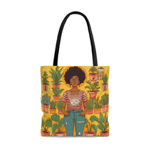 Load image into Gallery viewer, Plant Mom Collection | Sunshine | Tote Bag | Black Woman | By Her Beloved Plant Babies |
