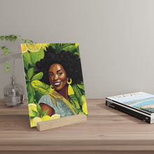 Load image into Gallery viewer, Lemon and Leaves Collection: Lemon Zest | Anika Gallery Board with Stand |
