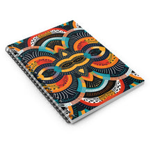 Load image into Gallery viewer, Zulu Warrior | Spiral Notebook - Ruled Line | African Wax Print |
