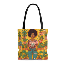 Load image into Gallery viewer, Plant Mom Collection | Sunshine | Tote Bag | Black Woman | By Her Beloved Plant Babies |
