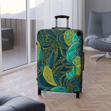 Load image into Gallery viewer, Wonderlust Collection | Zanzibar Zest | Mid- sized  Rolling Suitcase | African Wax print | African Inspired Rolling Suitcase
