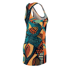 Load image into Gallery viewer, Sahara Sands | Women&#39;s Cut &amp; Sew Racerback Dress | Bold, Elegance ,Vibrant | African Wax Print Batik |
