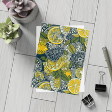 Load image into Gallery viewer, Lemons and Leaves | lemonade lace brunch Postcard Bundles (envelopes included)  | African Wax Print|
