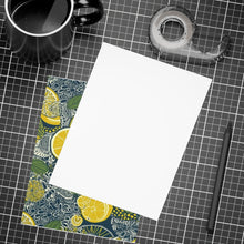 Load image into Gallery viewer, Lemons and Leaves: Lemonade brunch Blue Postcard Bundles |envelopes included | African Wax Print |
