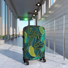 Load image into Gallery viewer, Wonderlust Collection | Zanzibar Zest | Mid- sized  Rolling Suitcase | African Wax print | African Inspired Rolling Suitcase
