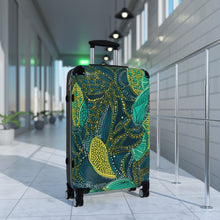 Load image into Gallery viewer, Wonderlust Collection | Zanzibar Zest | Mid- sized  Rolling Suitcase | African Wax print | African Inspired Rolling Suitcase
