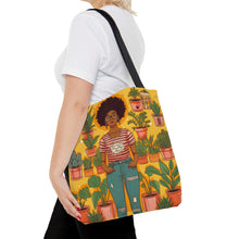 Load image into Gallery viewer, Plant Mom Collection | Sunshine | Tote Bag | Black Woman | By Her Beloved Plant Babies |
