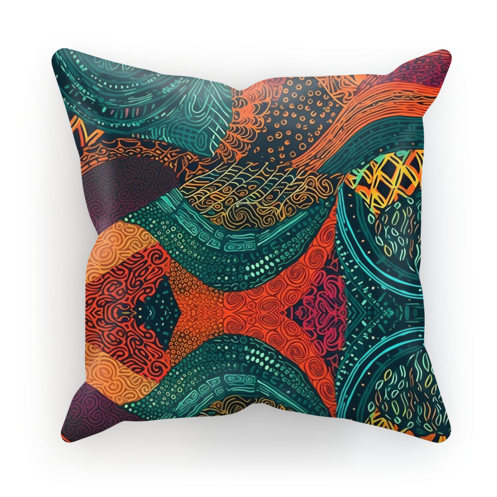 Kente Kaleidoscope| African Wax Print | African Pattern|  Cushion Cover