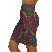 Load image into Gallery viewer, Tuareg Tempest | Women&#39;s Bodycon Mini Skirt | African Wax print |
