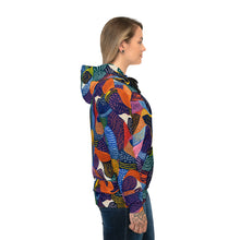 Load image into Gallery viewer, &quot;Kiki African Wax Print Athletic Hoodie | Unisex Workout Sweatshirt | Sustainable Athleisurewear | Versatile Unisex Design|
