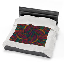 Load image into Gallery viewer, Tuareg Tempest | Velveteen Plush Blanket| Snuggle up  to this African Wax Print|
