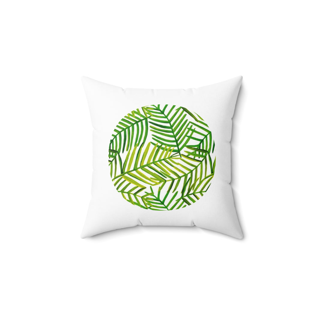 | Watercolor Palm|  Spun Square Pillow