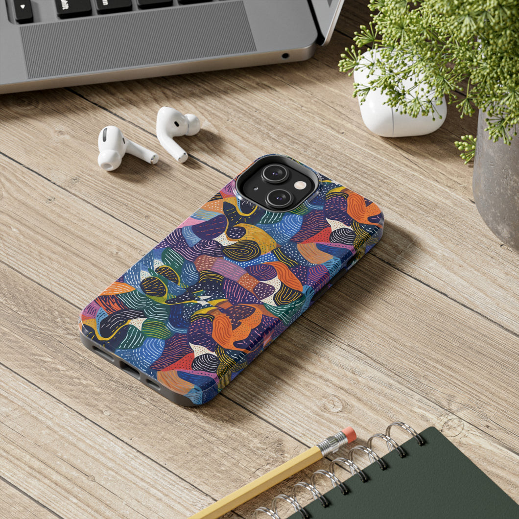 Stylish Kiki Collections iPhone Case | African Wax Print | Tough Phone Case | Shock Dispersion | Protective Cover|