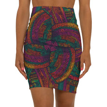 Load image into Gallery viewer, Tuareg Tempest | Women&#39;s Bodycon Mini Skirt | African Wax print |
