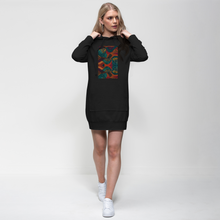 Load image into Gallery viewer, Kente Kaleidoscope| African Wax Print | African Pattern| Premium Adult Hoodie Dress
