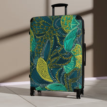 Load image into Gallery viewer, Wonderlust Collection | Zanzibar Zest | Mid- sized  Rolling Suitcase | African Wax print | African Inspired Rolling Suitcase
