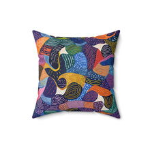 Load image into Gallery viewer, Kiki | Spun Polyester Square Pillow | African Wax Print |
