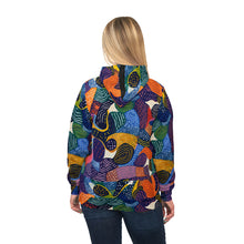 Load image into Gallery viewer, &quot;Kiki African Wax Print Athletic Hoodie | Unisex Workout Sweatshirt | Sustainable Athleisurewear | Versatile Unisex Design|
