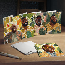 Load image into Gallery viewer, Black &amp; Bold Collection:  Black Men Bundle Multi-Design Greeting Cards (5-Pack)
