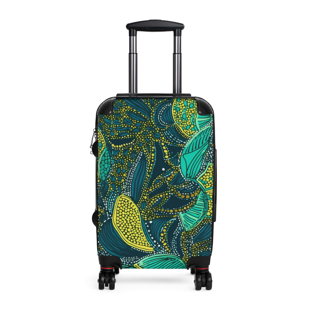 Wonderlust Collection | Zanzibar Zest | Mid- sized  Rolling Suitcase | African Wax print | African Inspired Rolling Suitcase