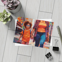 Load image into Gallery viewer, Mom and Me | Jada | Postcard Bundles (envelopes included) | Black Innovator | Black Mom at Childcare Drop-off |
