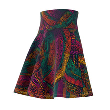 Load image into Gallery viewer, Mombo Waves | Women&#39;s Skater Skirt | African Wax Print
