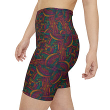 Load image into Gallery viewer, Mombo Waves | Women&#39;s Workout Shorts | African Wax Print
