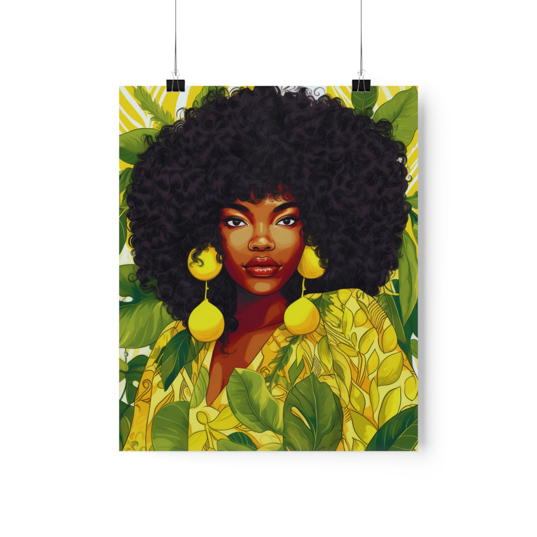 Lemons and Leaves Collection | Sabrina Premium Matte Vertical Posters |