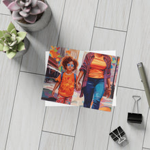 Load image into Gallery viewer, Mom and Me | Jada | Postcard Bundles (envelopes included) | Black Innovator | Black Mom at Childcare Drop-off |
