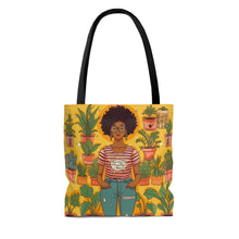 Load image into Gallery viewer, Plant Mom Collection | Sunshine | Tote Bag | Black Woman | By Her Beloved Plant Babies |
