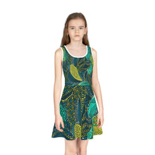 Load image into Gallery viewer, | Zanzibar Zest | African Batik Wax | Girls&#39; Sleeveless Sundress | Girls African Print Dress | African Batik Wax Print |
