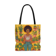 Load image into Gallery viewer, Plant Mom Collection | Sunshine | Tote Bag | Black Woman | By Her Beloved Plant Babies |
