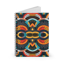 Load image into Gallery viewer, Zulu Warrior | Spiral Notebook - Ruled Line | African Wax Print |
