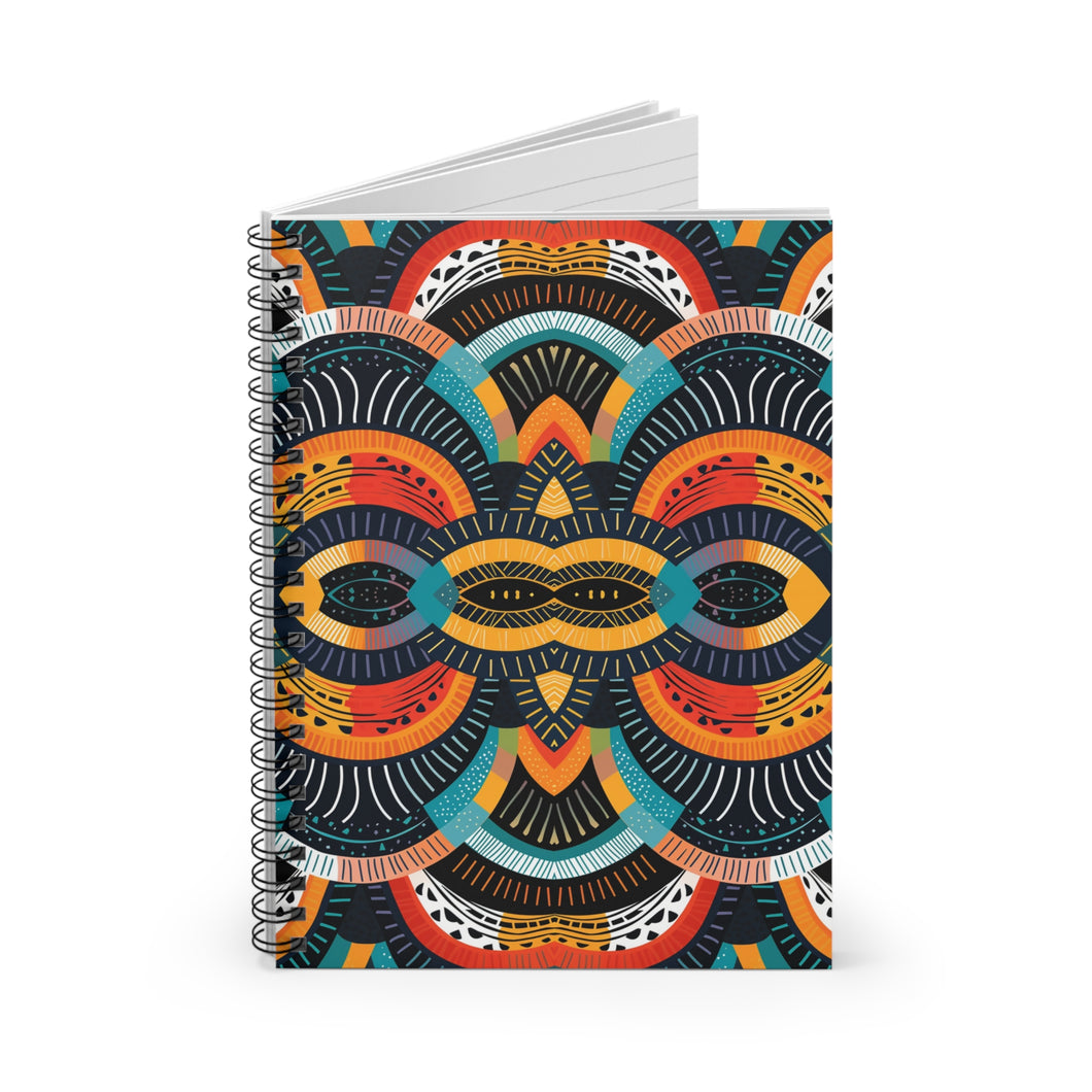 Zulu Warrior | Spiral Notebook - Ruled Line | African Wax Print |