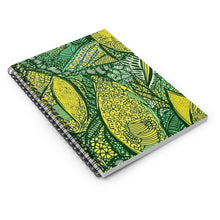 Load image into Gallery viewer, Tswana Tropics | Spiral Notebook - Ruled Line | African Wax Print |
