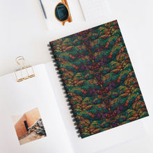 Load image into Gallery viewer, Shona Splendor | Spiral Notebook | Ruled Line | African Wax Print | Green, Blue|
