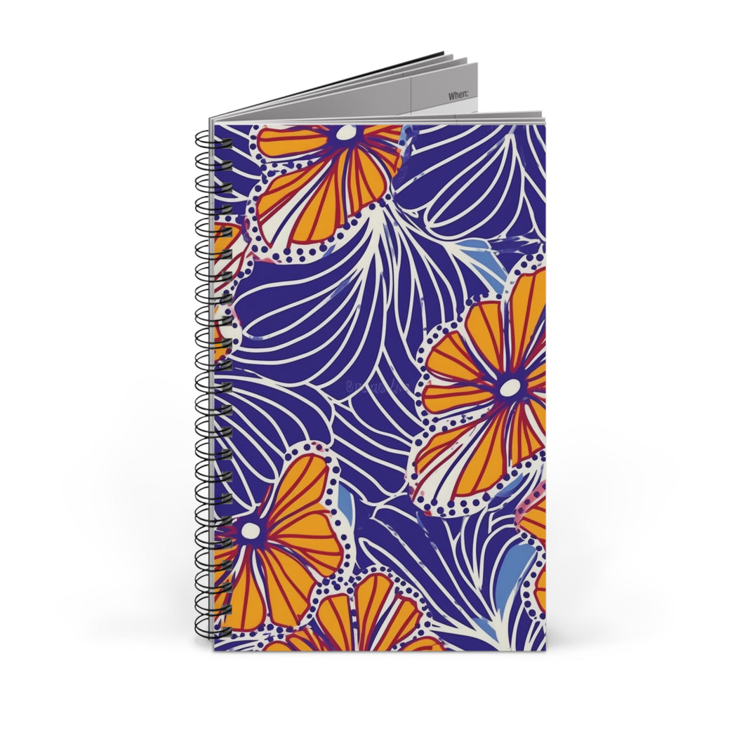 Aso Ebi Affair | Spiral Journal | African Wax Print |  Orange and white|