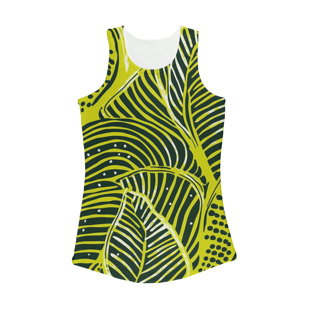 | Shweshwe Splendor | African Wax Print |  Women Performance Yoga Tank Top