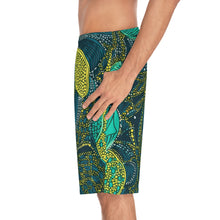 Load image into Gallery viewer, | Zanzibar Zest | Men&#39;s Board Shorts | African Wax Print | African Fashion African Batik  Wax Print |
