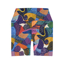 Load image into Gallery viewer, Kiki | Yoga Shorts | African Wax Print | Soft and Comfortable | High-Rise Butter Soft Leggings | Women&#39;s Workout Biker Shorts |
