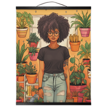 Load image into Gallery viewer, Plant Mom Collection | Tequlia Sunrise | Hanging Canvas Prints | Black Woman | By Her Beloved Plant Babies |
