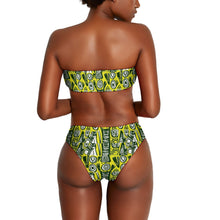 Load image into Gallery viewer, Womens&#39;s African Print | Two Piece Bikini Swimsuit| African Wax print| Bandu top|  up to 2x
