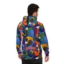 Load image into Gallery viewer, &quot;Kiki African Wax Print Athletic Hoodie | Unisex Workout Sweatshirt | Sustainable Athleisurewear | Versatile Unisex Design|
